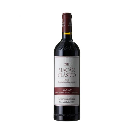 Botella de vino macan clasico